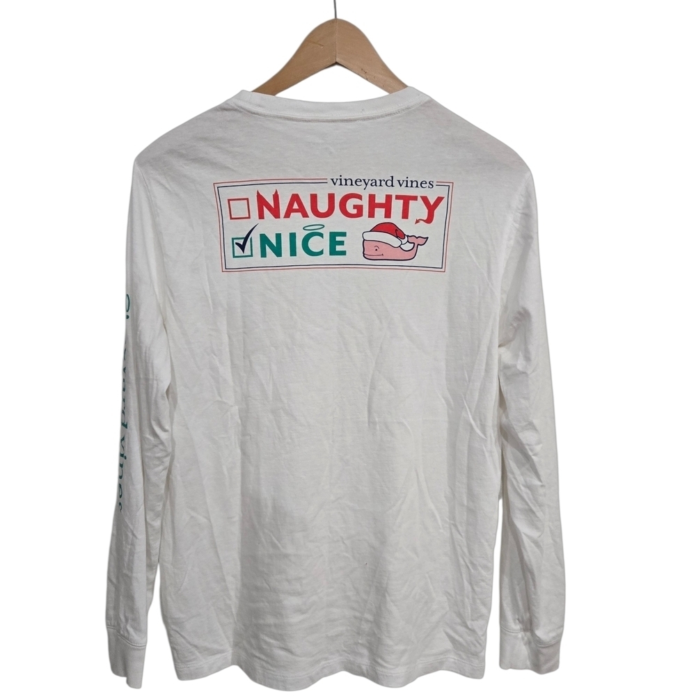 Vineyard Vines Christmas White Long Sleeve Shirt